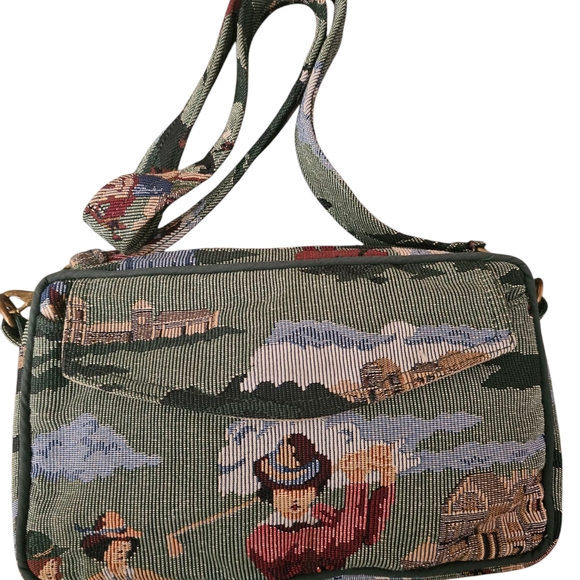 Handbags - Vintage Embroidered Tapestry Golf Shoulder Bag